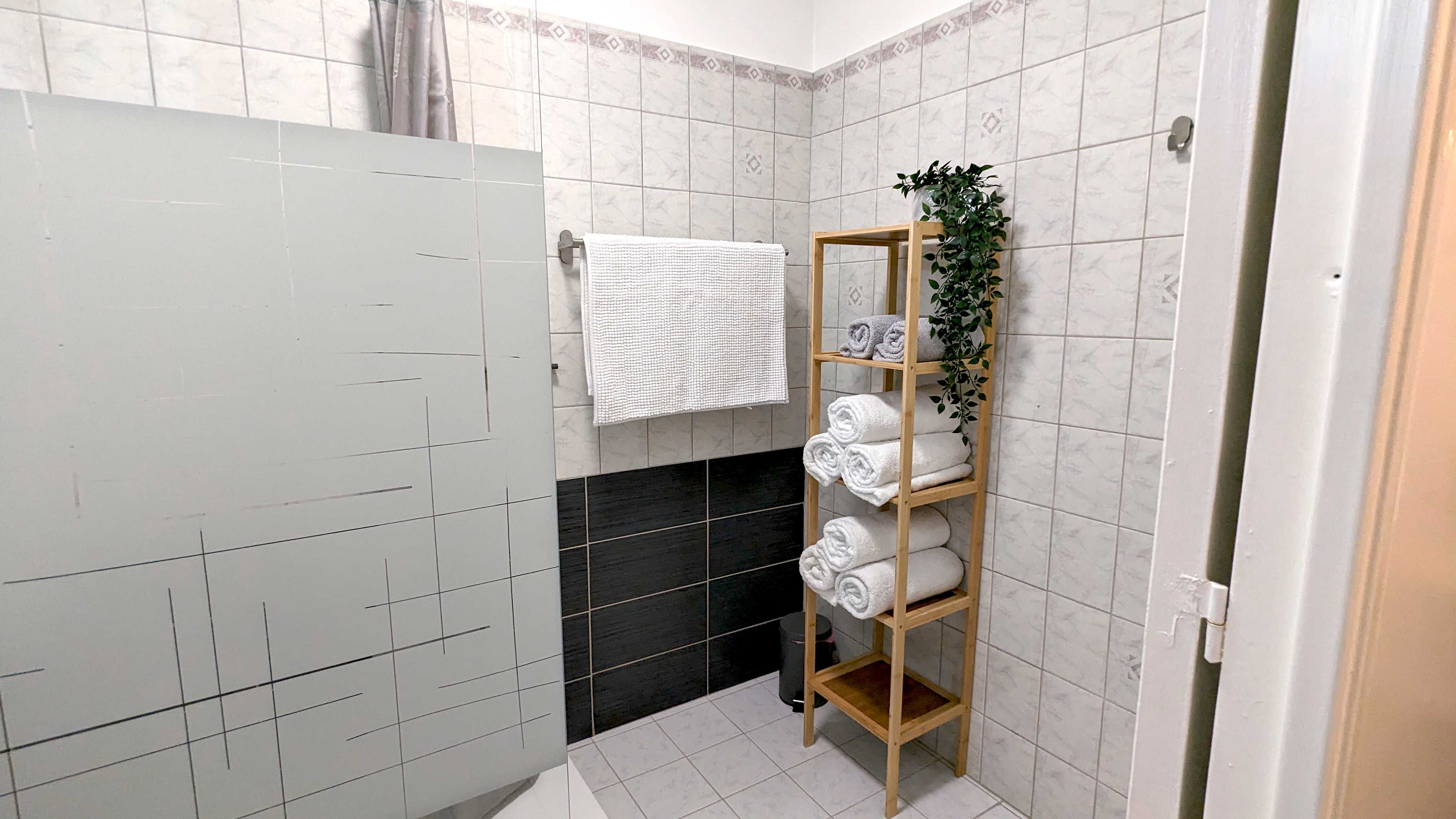 Salle de bain avec douche